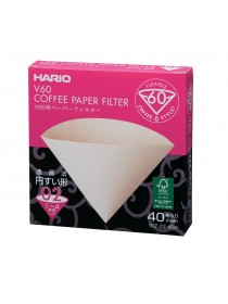 Бумажные фильтры Hario VCF-02-40M, натуральные 40 шт